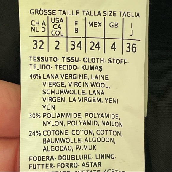 Weekend Max Mara Wool Pleated Gingham Plaid Raw Hem Skirt Size 2 - Picture 7 of 10